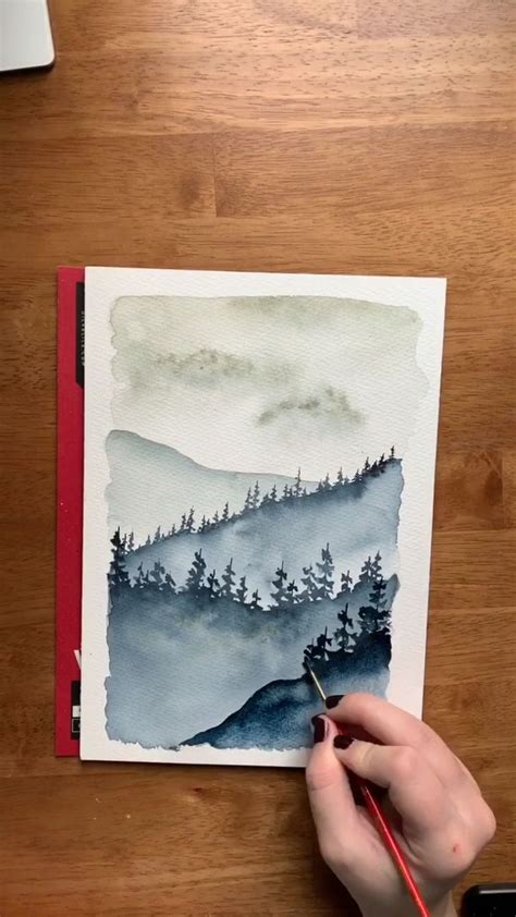 mountain watercolor painting tutorial - Rosana Reich