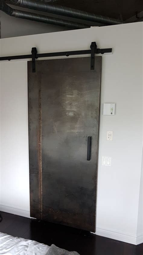 Industrial Metal Sliding Barn Door Steel Modern Custom Interior Loft