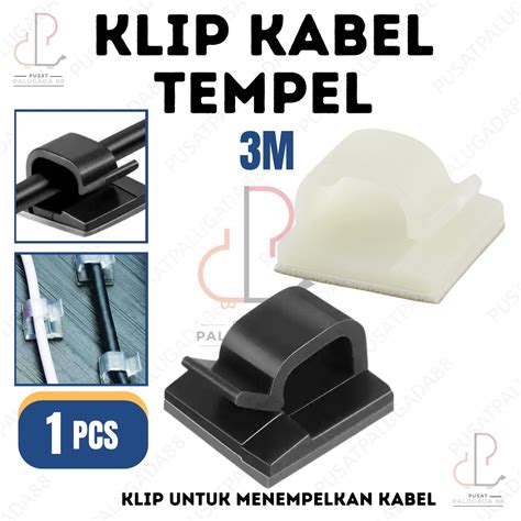 Jual Klip Kabel Klem Jepit Perapih Cable Listrik Tempel Dinding Perekat