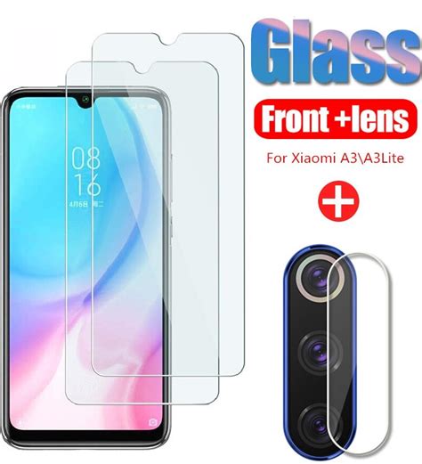 2 In 1 Tempered Glass For Xiaomi Mi A3 A2 9lite Camera Lens Film Mi9t