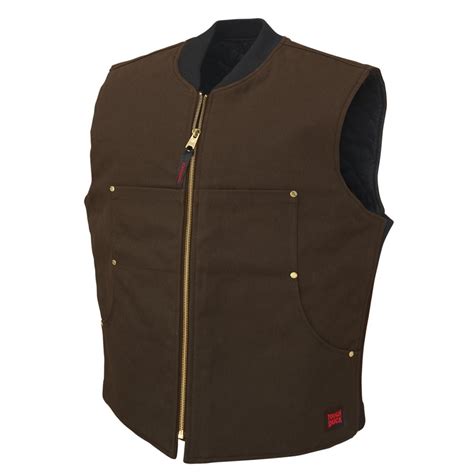 Tough Duck Mens Moto Vest Dark Brown WV04 DKBR DARK BROWN Walmart