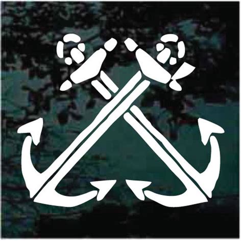 Anchors Crossed Decals Custom Vinyl Stickers Decal Junky