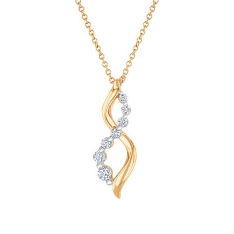 15ctw Diamond Infinity Yellow Gold Pendant Necklace Reeds Jewelers