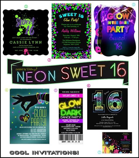 Neon Glow In The Dark Sweet 16 Party Theme Ideas