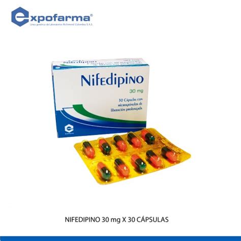 Nifedipino 30 Mg Caja X 30 cápsulas