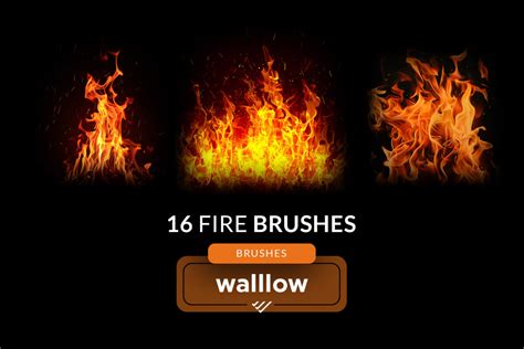 16 Fire and Flames Photoshop brushes | Gogivo