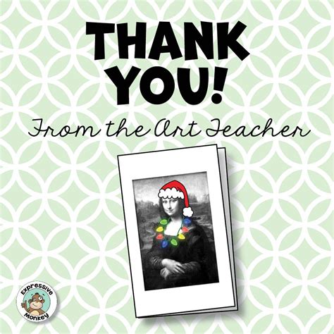 Printable Thank You Cards for Art Teachers