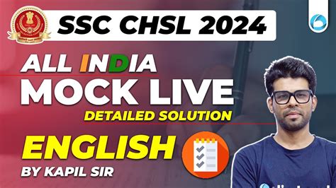 SSC CHSL 2024 ENGLISH Oliveboard All India Live Mock Test With