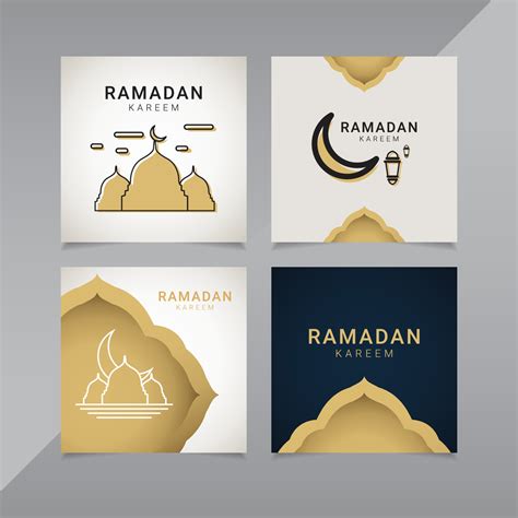 Ramadan banner design template. Golden islamic ornament 3683377 Vector ...