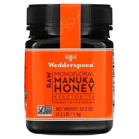 Wedderspoon Raw Monofloral Manuka Honey KFactor 16 2 2 Lb 1 Kg