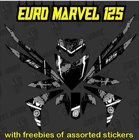 Euro Marvel 125 decals sticker, Laminated | Lazada PH