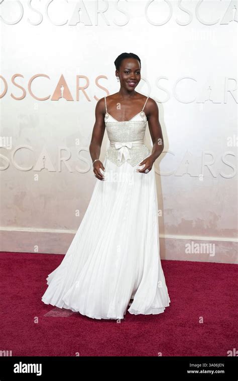 Lupita Nyongo arrives at the Oscars on Sunday, March 2, 2025, at the