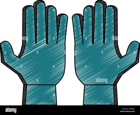 Soccer Goalkeeper Gloves Scribble Stock Vector Image And Art Alamy