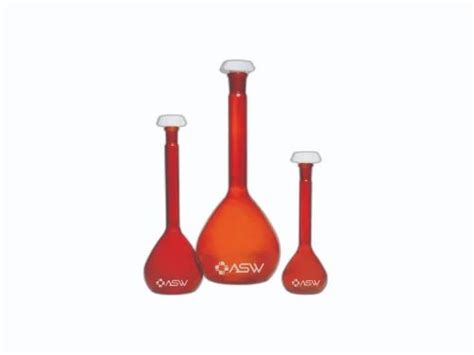 ASW Borosilicate Glass Volumetric Flask With Interchangeable Stopper