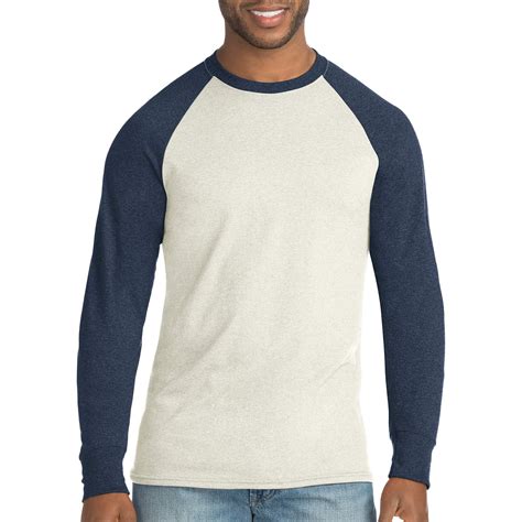 Hanes Mens Freshiq X Temp Colorblock Long Sleeve Raglan Tee