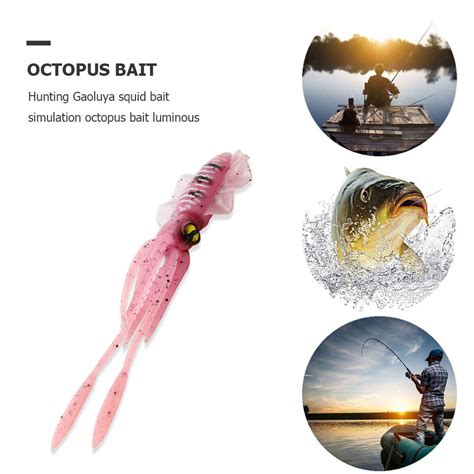 Cm Fishing Lure Octopus Squid D Eyes Luminous Artificial Bionics