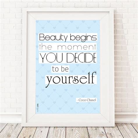 Coco Chanel Typography Print Instant Download Poster Motivational Art