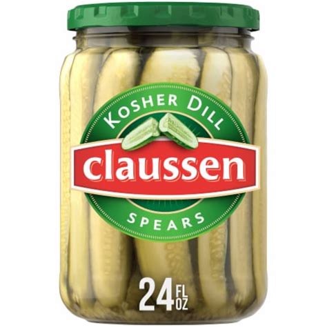 Claussen Kosher Dill Pickle Spears 24 Fl Oz Kroger