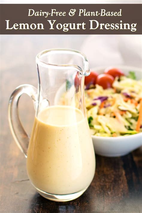 Dairy-Free Lemon Yogurt Salad Dressing Recipe (Light & Creamy)