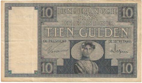 Niederlande Banknote 10 Gulden P 43c Geldscheine Und Banknoten