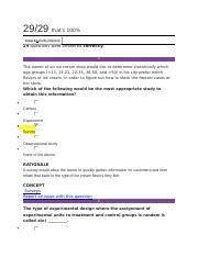 Intro To Statistics Unit 1 Practice Milestone Docx 29 29 That S 100