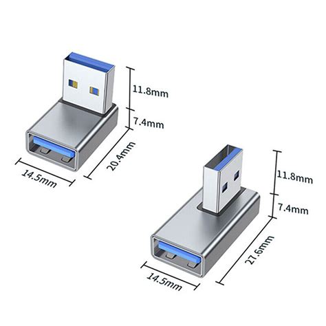 90 Degree Left Right Up Down Angled Usb 30 A Male To Female Extension Connector Ebay