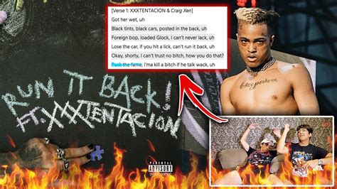 Xxxtentacion And Craig Xen Run It Back Reaction Hidden Song Names