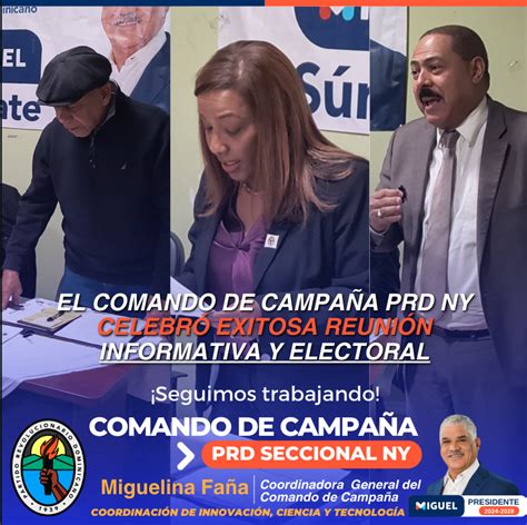 El Comando de Campaña PRD New York celebró exitosa reunión informativa