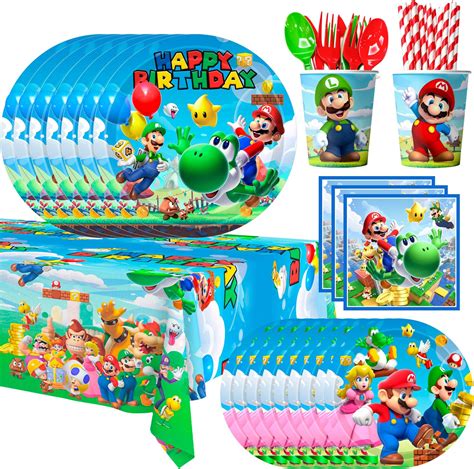 Super Mario Birthday Party Supplies 161pcs All In One Mario Birthday