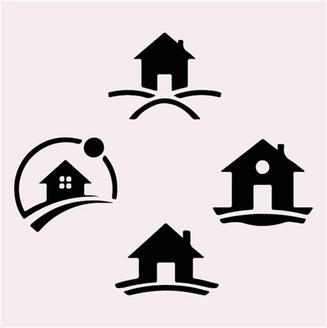 Home Improvement Logo Vector Silhouette Art Illustration With A Solid