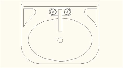 Oval Wash Basin Shape Detail Elevation And Plan Dwg File Cadbull