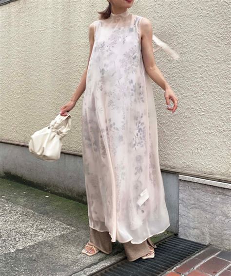 Ameri（アメリ）の「2way Flower Layered Sheer Dress（ワンピース）」 Wear