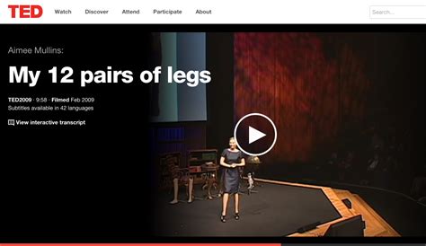 Aimee Mullins: My 12 pairs of legs | TED talk - Athlete, actor and activist Aimee Mullins talks ...