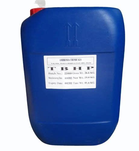 Kg Tert Butyl Hydroperoxide Liquid Chemical At Rs Kg Tert Butyl