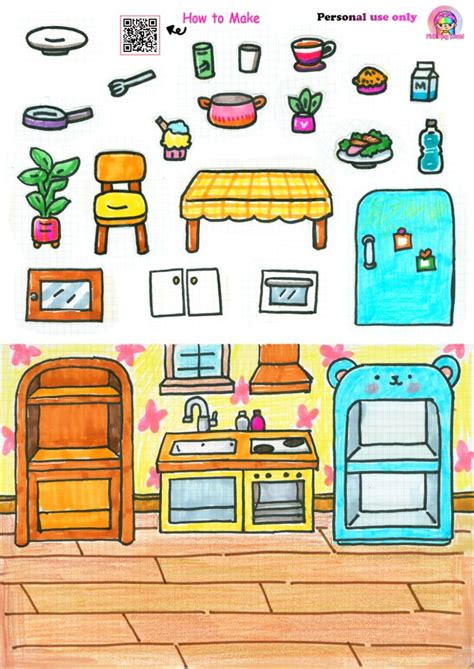 Toca Boca Cute Kitchen Diy Printables Wednesday Enid Style Paper Room