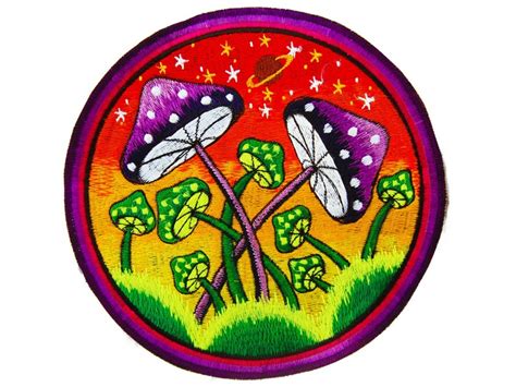 Mushroom Planet Patch Psychedelic Psilocybin Shroom Etsy