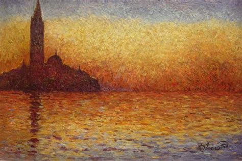 At Dusk-San Giorgio Maggiore Painting by Claude Monet Reproduction ...