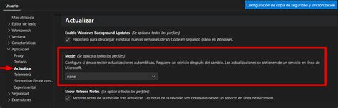 vscode Cómo desactivar la actualización automática de una extensión