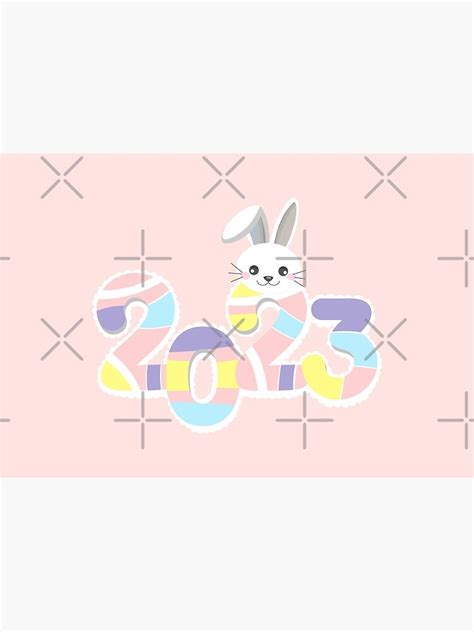 New Year 2023 Year Of The Rabbit Poster For Sale By Maximaminima Redbubble