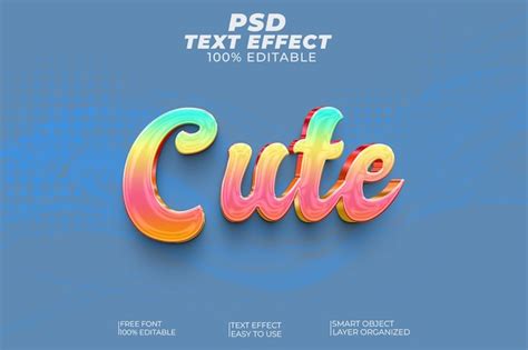 Efecto De Estilo De Texto D Lindo Psd Archivo Psd Premium