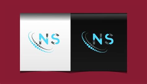 Ns Eerste Moderne Logo Ontwerp Vector Pictogrammalplaatje Premium Vector