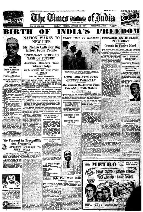 How World Newspapers Reported Indias Independence In 1947 Research