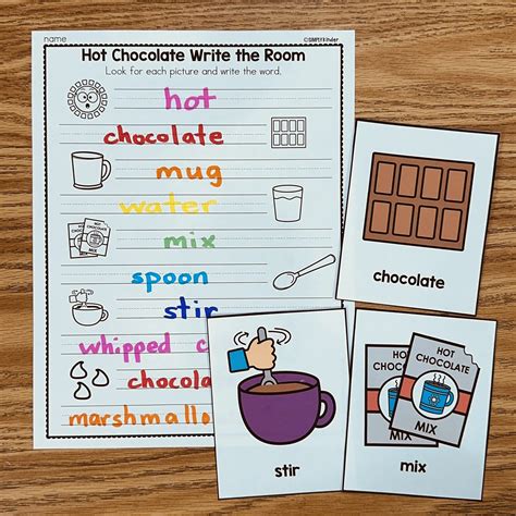 Hot Chocolate Winter Theme Day Write The Room Simply Kinder Printable Membership