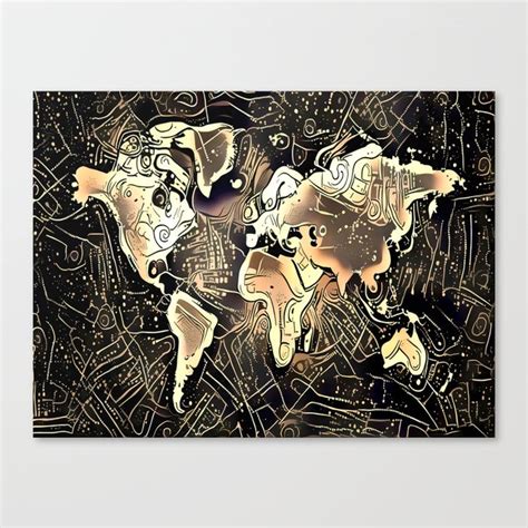 World Map Modern Art Pop Art World Map Painting Street Art World Map ...