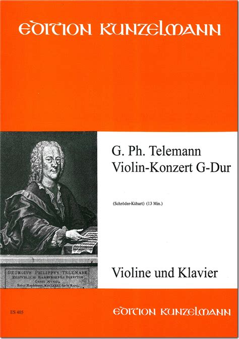 Telemann Violin Concerto In G Major Twv 51 G8 Ficks Music