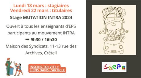 Stage Mutation Intra Acad Mique Mars Cr Teil Snep