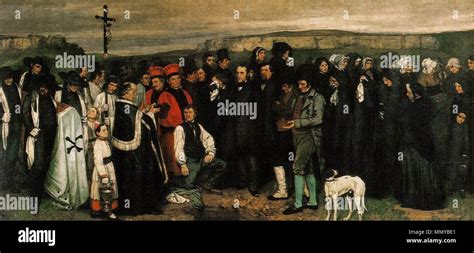 Burial At Ornans Between 1849 And 1850 Gustave Courbet Burial At