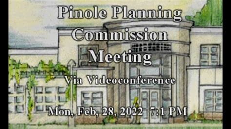 Pinole Planning Commission Meeting Youtube