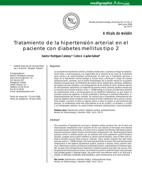 Tratamiento De La Hipertensi N Arterial En El