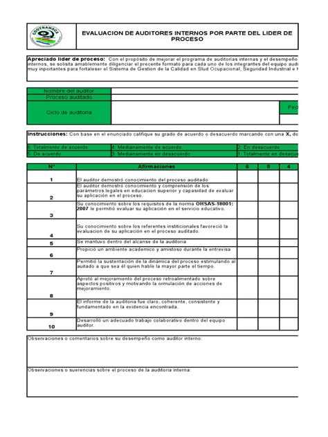 Formato De Auditoria